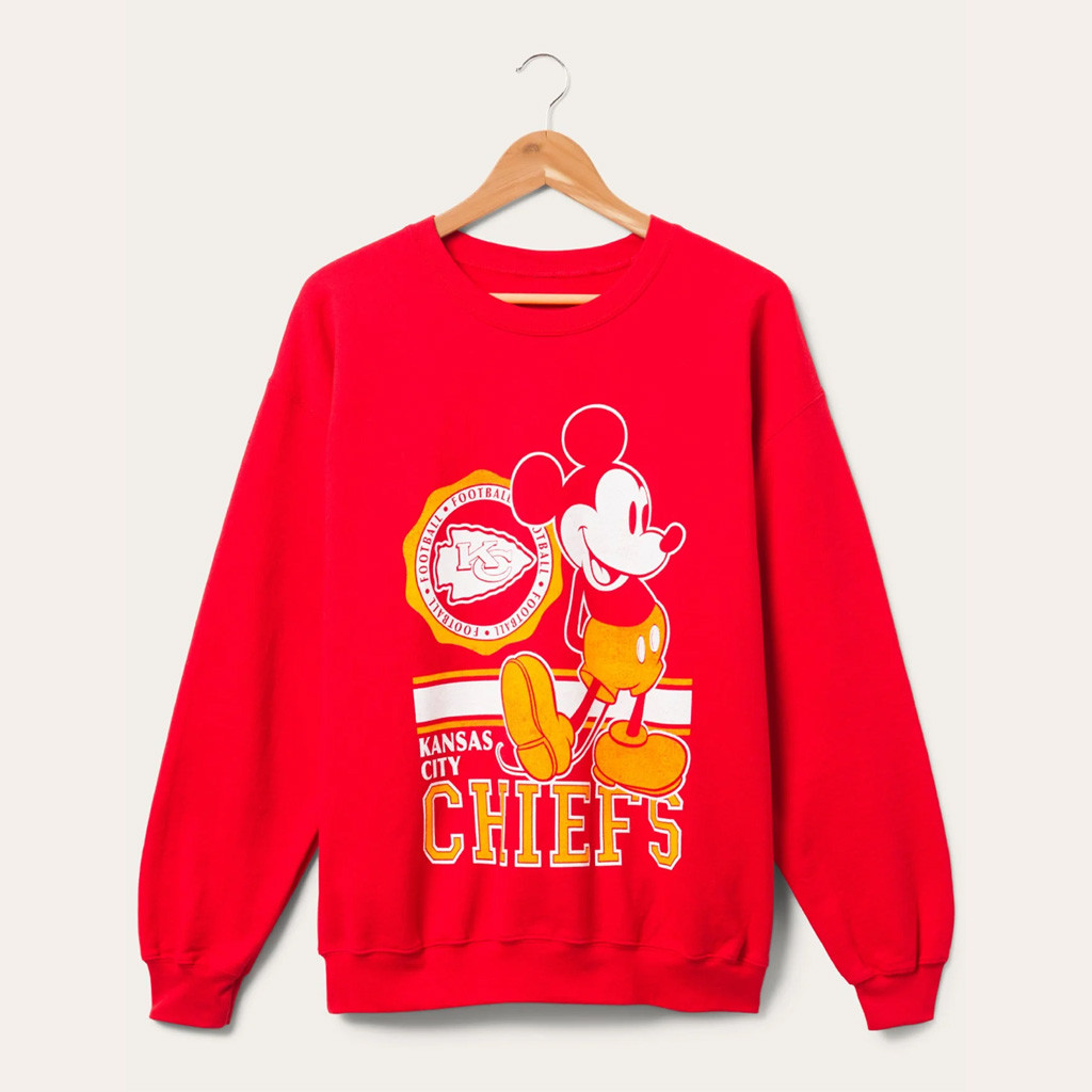 D X Junk Food Football Collection Merch Kansas City Chiefs Mickey Sweatshirt Chiefs Merch Gifts - Kdjoy D X Junk Food Football Collection Merch Kansas City Chiefs Mickey Sweatshirt Chiefs Merch Gifts - Kdjoy