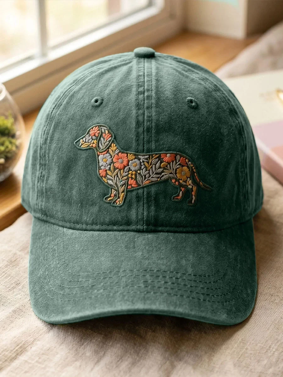 Dachshund Floral Hat Dog Floral Cap Halloween Outfits Ideas For Her - Kdjoy