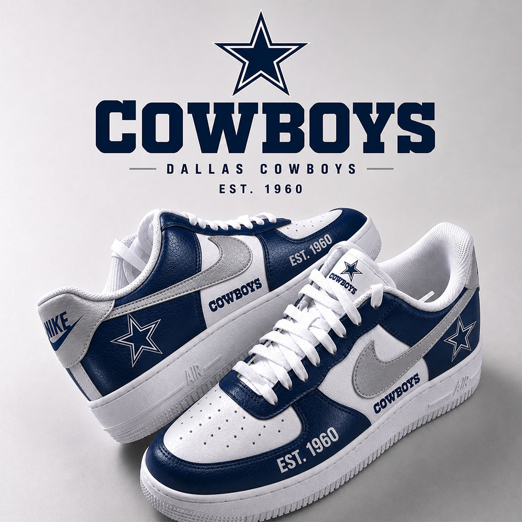 Dallas Cowboys 2026 Shoes Game Day Sneakers Dallas Cowboys Merch Football Fan Gifts - Kdjoy