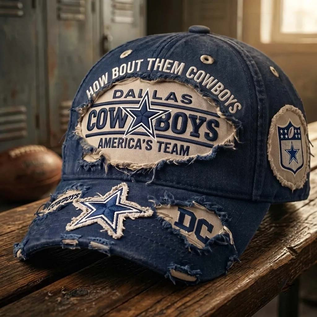 Dallas Cowboys America's Team Distressed Hat How Bout Them Dallas Cowboys Merch Fan Gifts - Kdjoy Dallas Cowboys America's Team Distressed Hat How Bout Them Dallas Cowboys Merch Fan Gifts - Kdjoy
