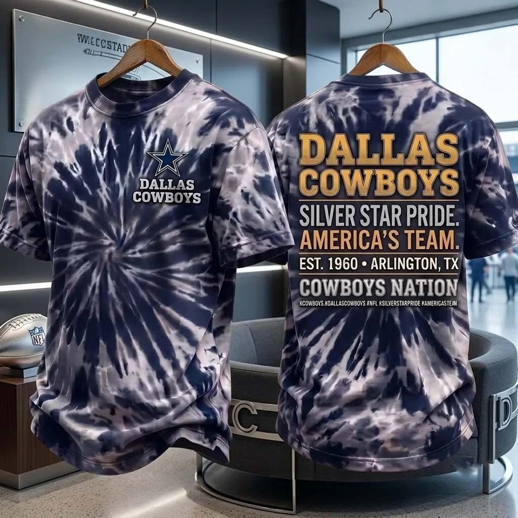 Dallas Cowboys America's Team Tie Dye Shirt Silver Star Pride T-Shirt Dallas Cowboys Merch - Kdjoy Dallas Cowboys America's Team Tie Dye Shirt Silver Star Pride T-Shirt Dallas Cowboys Merch - Kdjoy