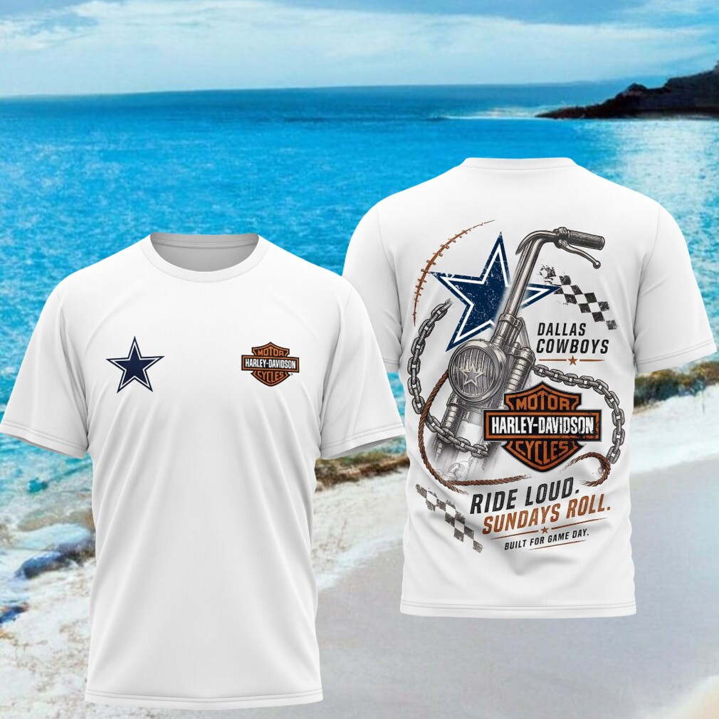 Dallas Cowboys Harley Davidson Motorcycle Football Shirt Dallas Cowboys Merch Gift For Dad - Kdjoy Dallas Cowboys Harley Davidson Motorcycle Football Shirt Dallas Cowboys Merch Gift For Dad - Kdjoy