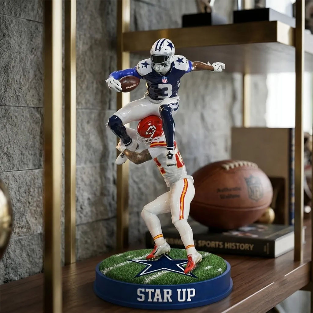 Dallas Cowboys Player Action Star Up Acrylic Plaque Dallas Cowboys Merch Football Fan Gifts - Kdjoy