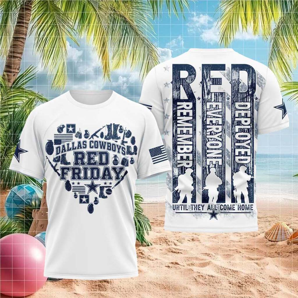Dallas Cowboys Red Friday Military Support Shirt Dallas Cowboys Merch Gift Ideas For Veteran - Kdjoy Dallas Cowboys Red Friday Military Support Shirt Dallas Cowboys Merch Gift Ideas For Veteran - Kdjoy