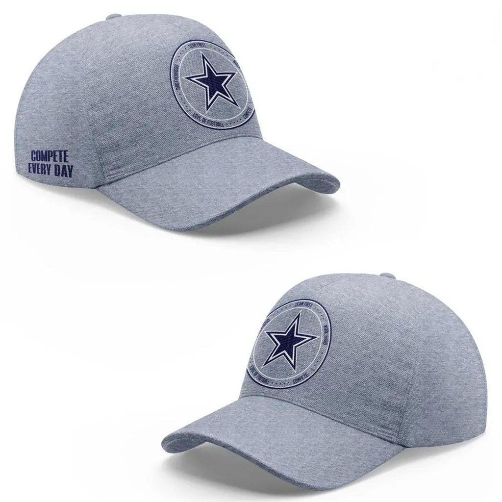Dallas Cowboys Team First Star Hat Compete Every Day Hat Dallas Cowboys Merch Fan Gifts - Kdjoy Dallas Cowboys Team First Star Hat Compete Every Day Hat Dallas Cowboys Merch Fan Gifts - Kdjoy
