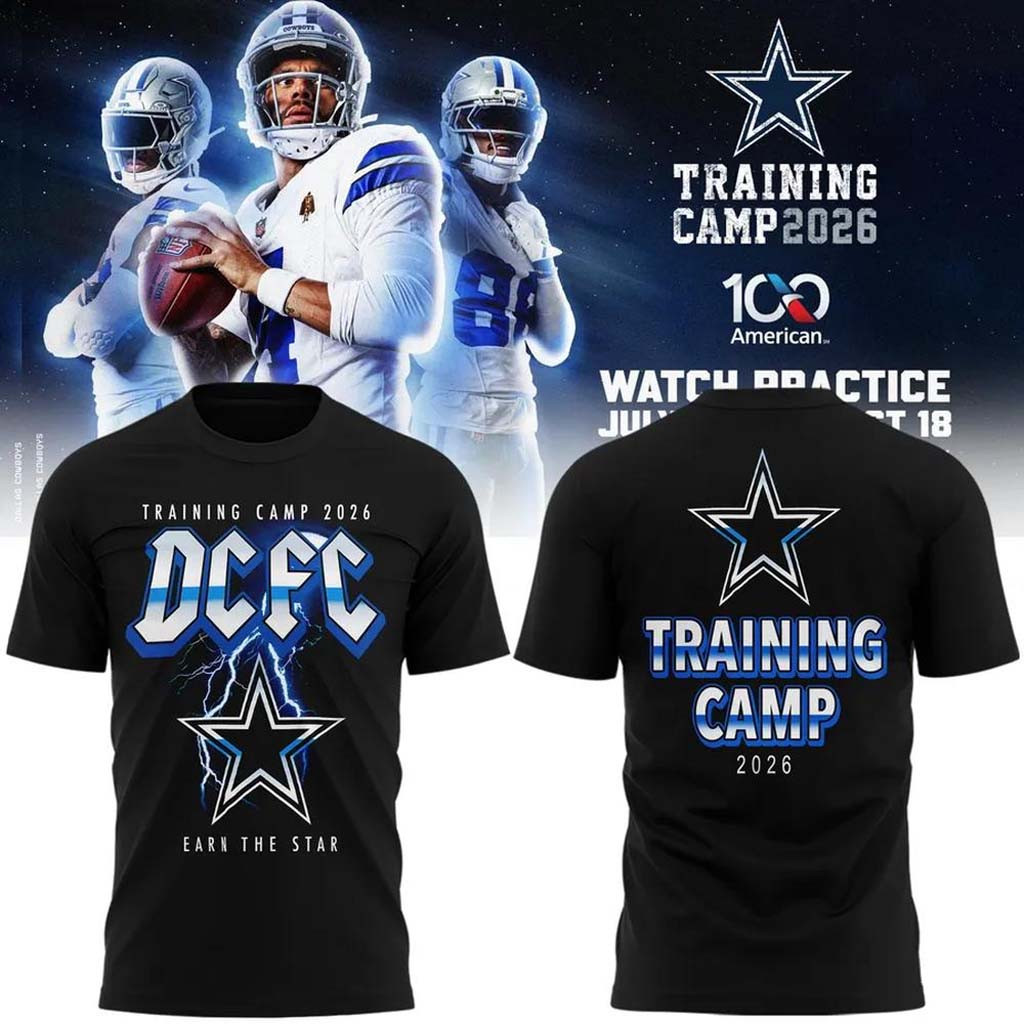 Dallas Cowboys Training Camp 2026 T-Shirt DCFC Earn The Star Shirt Dallas Cowboys Merch Gifts - Kdjoy Dallas Cowboys Training Camp 2026 T-Shirt DCFC Earn The Star Shirt Dallas Cowboys Merch Gifts - Kdjoy