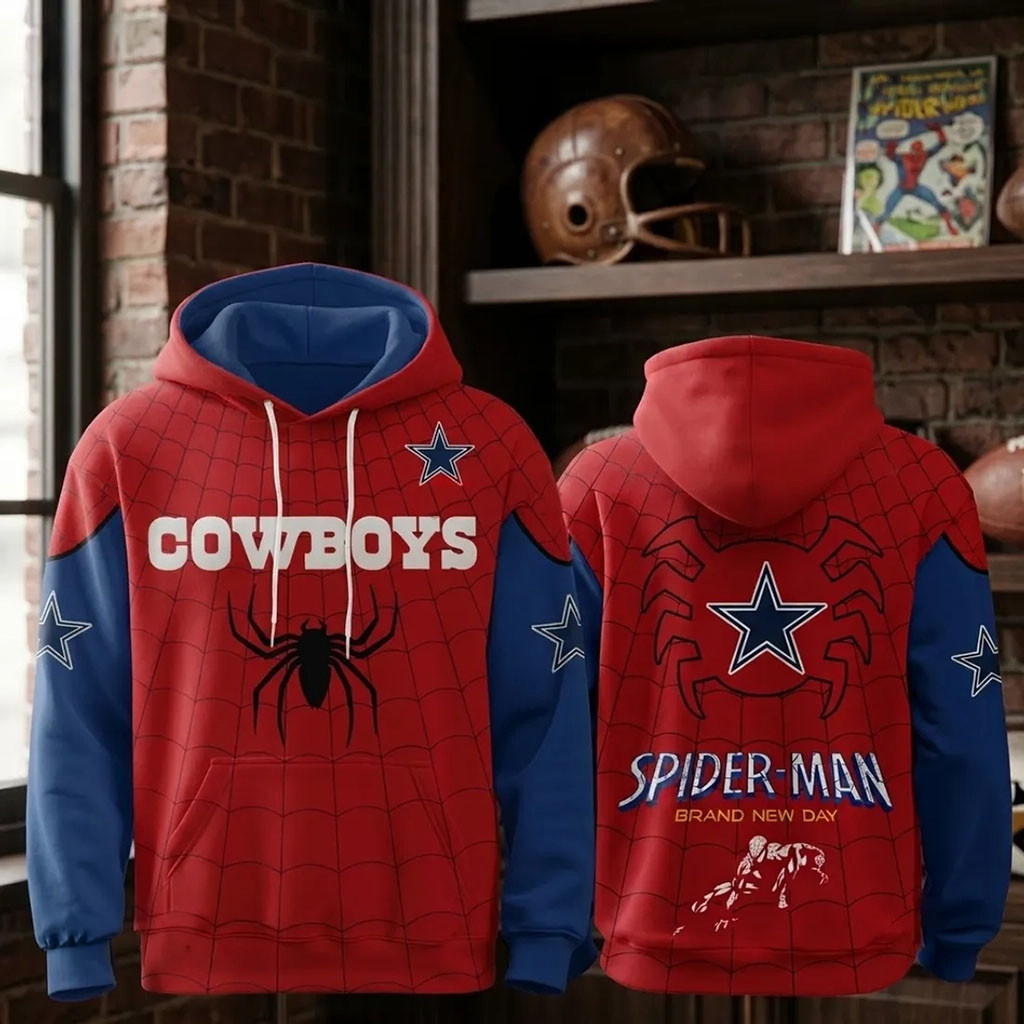 Dallas Cowboys X Spider-Man Brand New Day Hoodie Dallas Cowboys Merch Gift For Brothers Dallas Cowboys X Spider-Man Brand New Day Hoodie Dallas Cowboys Merch Gift For Brothers