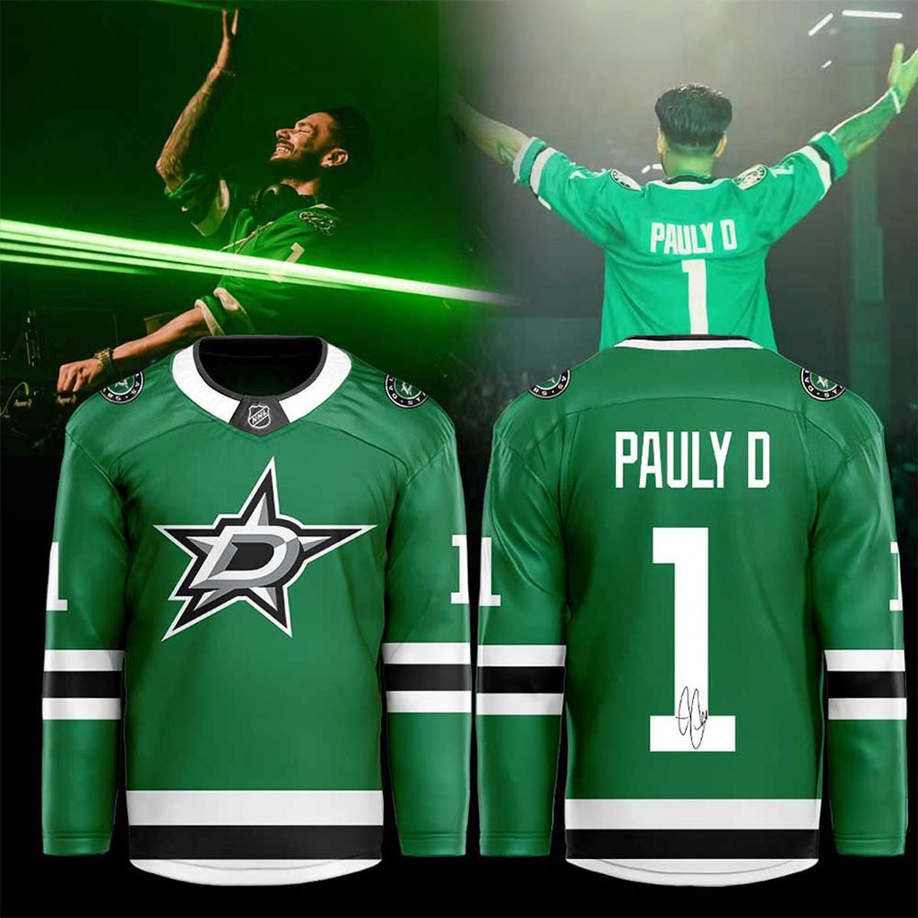 Dallas Stars X DJ Pauly D Hockey Jersey 2026 Dallas Stars Merch Present For Hockey Fans