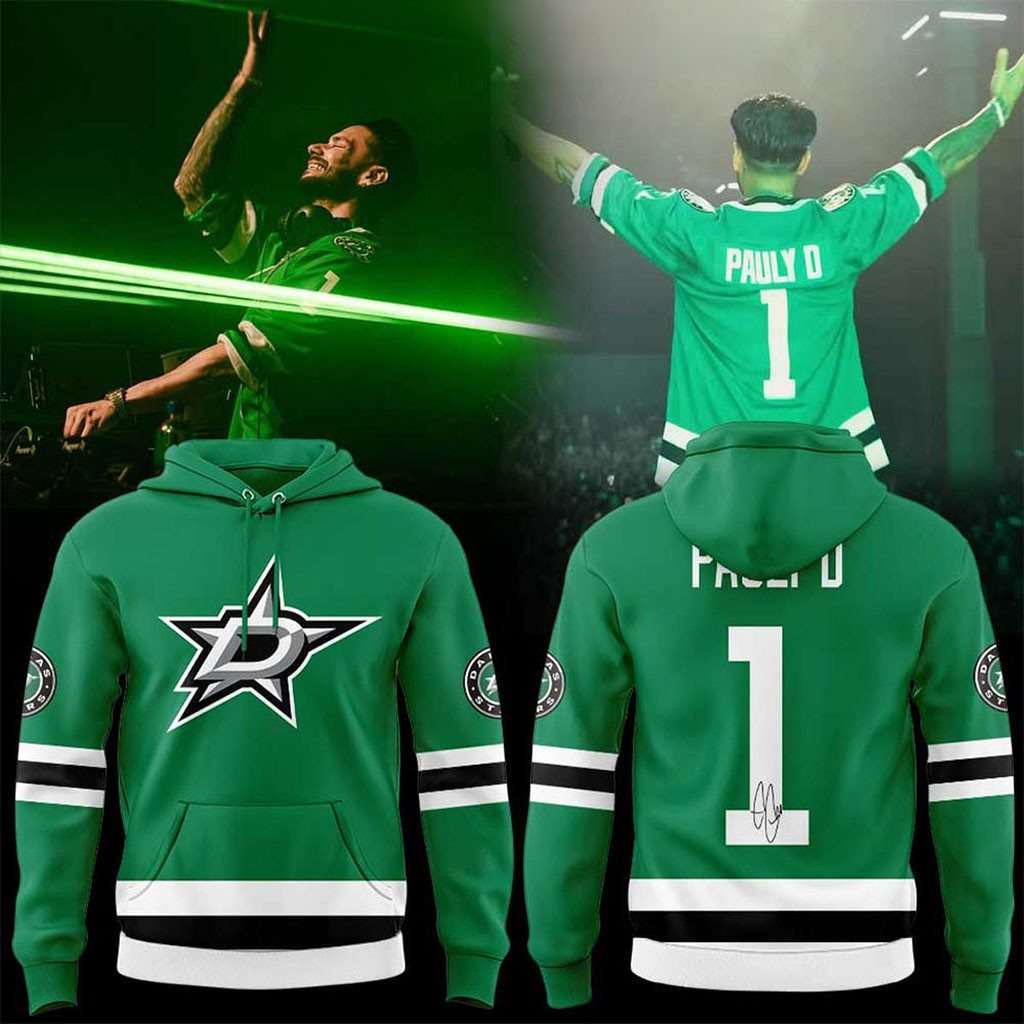 Dallas Stars X DJ Pauly D Hoodie Dallas Stars Merch Present For Hockey Fans