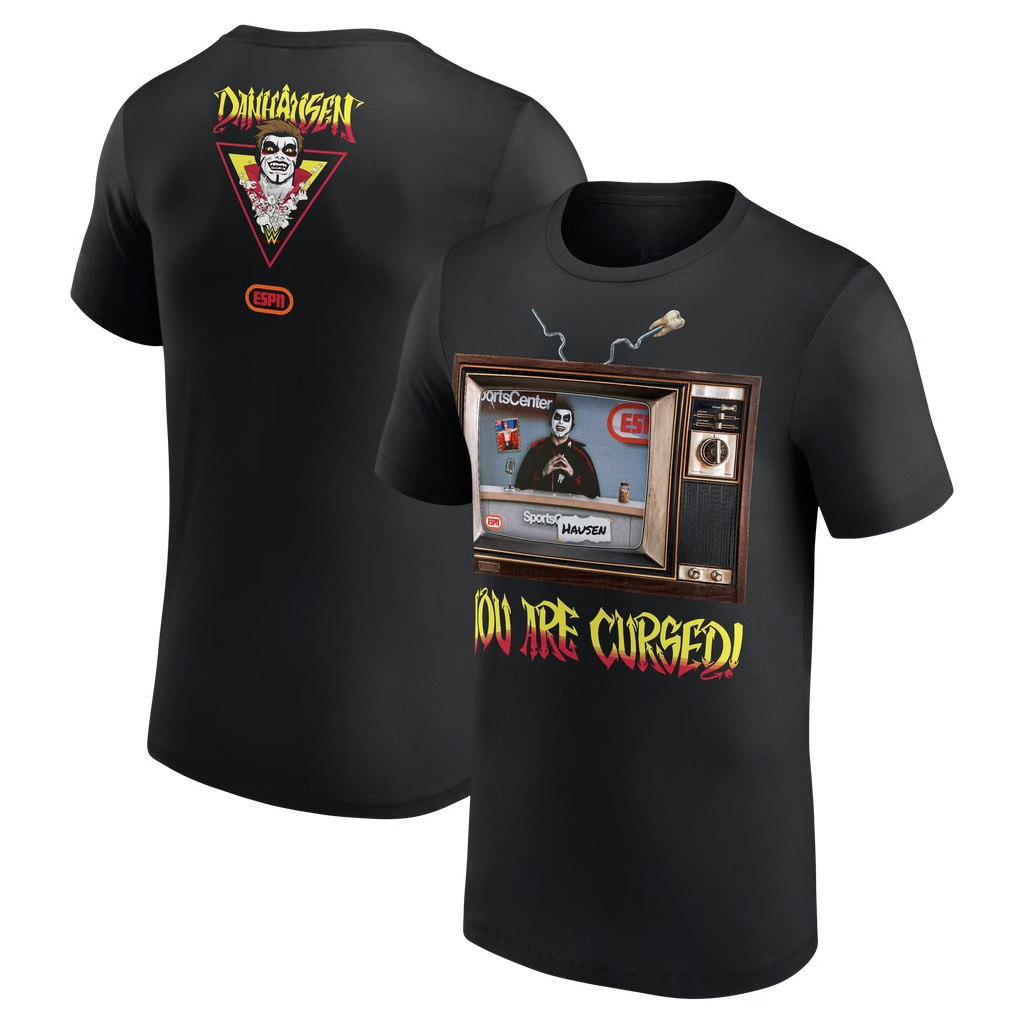 Danhausen Merch 2026 Danhausen Sporthausen T-Shirt Black You Are Cursed Shirt WWE Fan Gear - Kdjoy Danhausen Merch 2026 Danhausen Sporthausen T-Shirt Black You Are Cursed Shirt WWE Fan Gear - Kdjoy
