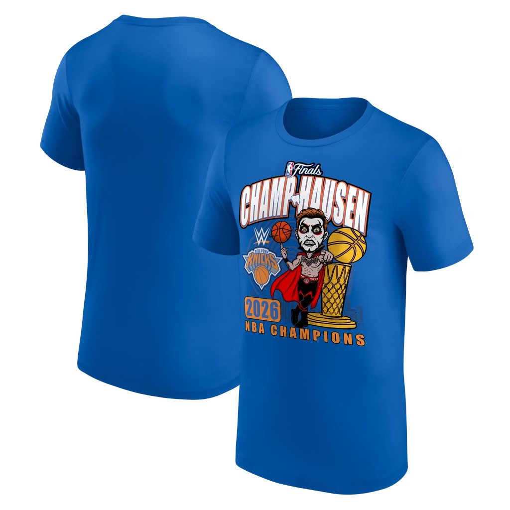 Danhausen Merch 2026 Danhausen X New York Knicks 2026 Finals Champions T-Shirt Blue Fan Gifts - Kdjoy