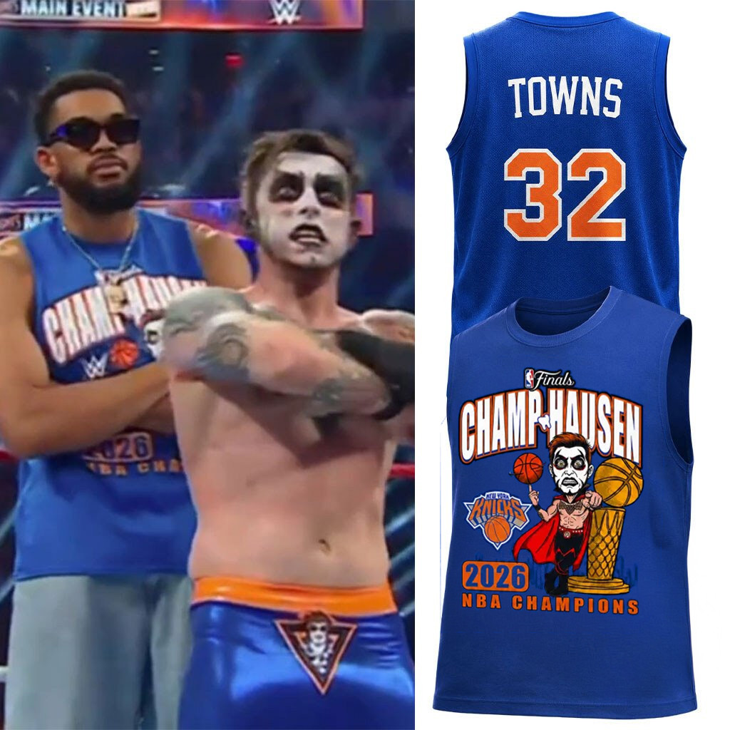 Danhausen Merch KAThausen Karl-Anthony Towns Danhausen X Knicks 2026 Finals Champions Tank Top - Kdjoy Danhausen Merch KAThausen Karl-Anthony Towns Danhausen X Knicks 2026 Finals Champions Tank Top - Kdjoy