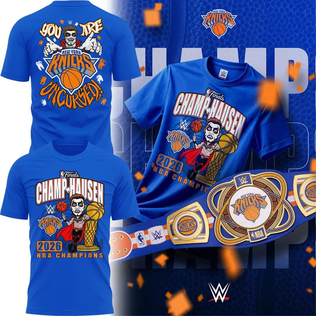 Danhausen Merch WWE Danhausen X New York Knicks 2026 Finals Champions T-Shirt Gifts For Fans - Kdjoy