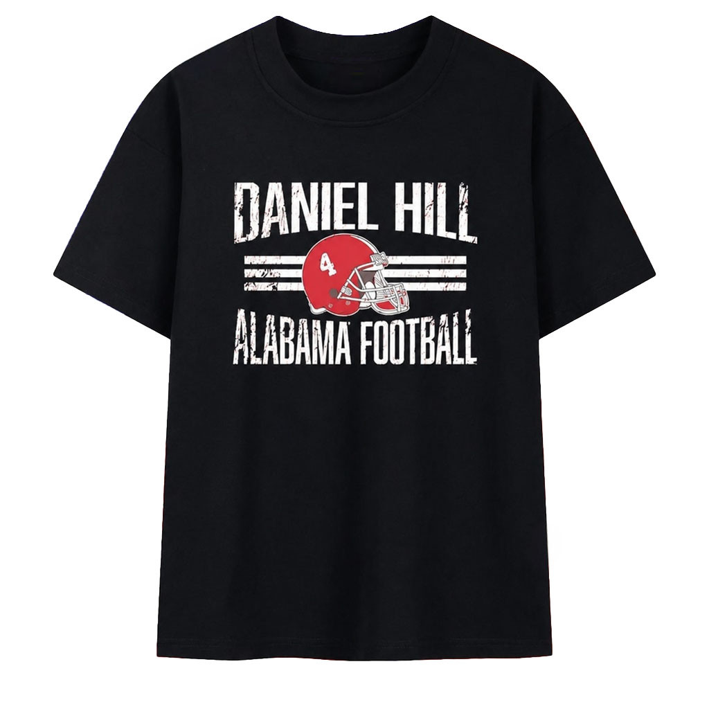 Daniel Hill Alabama Football Distressed Number 4 T-Shirt Alabama Crimson Tide Merch Fan Gifts - Kdjoy
