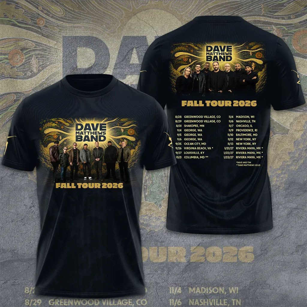Dave Matthews Band 2026 Fall Tour T-Shirt Dave Matthews Merch Best Gifts For Music Lovers - Kdjoy Dave Matthews Band 2026 Fall Tour T-Shirt Dave Matthews Merch Best Gifts For Music Lovers - Kdjoy