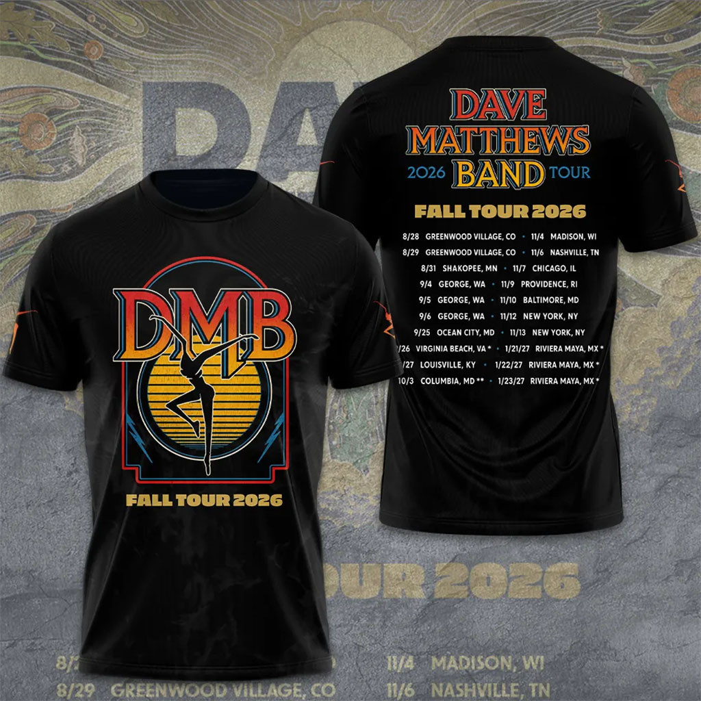 Dave Matthews Band 2026 Fall Tour T-Shirt Dave Matthews Merch Gift Ideas For Music Lovers - Kdjoy Dave Matthews Band 2026 Fall Tour T-Shirt Dave Matthews Merch Gift Ideas For Music Lovers - Kdjoy