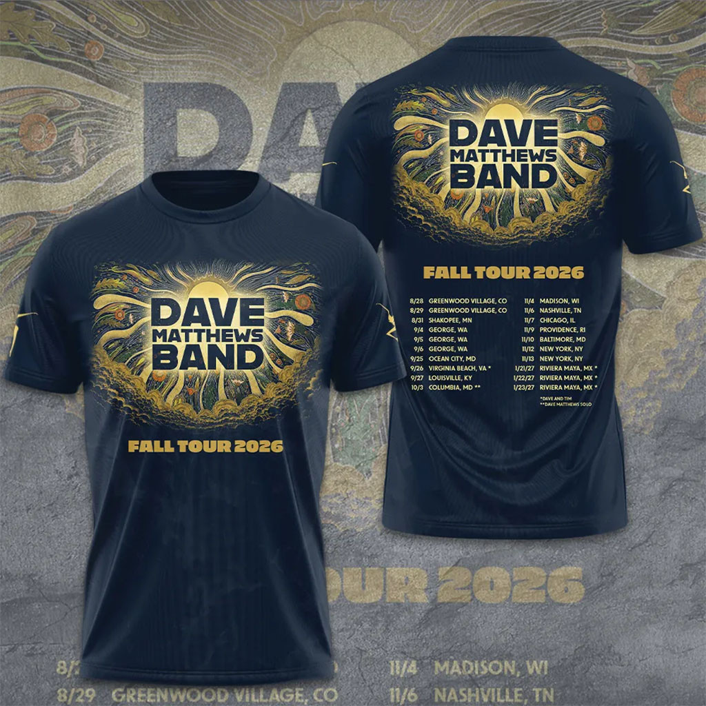 Dave Matthews Band 2026 Fall Tour T-Shirt Dave Matthews Merch Gifts For Music Lovers - Kdjoy Dave Matthews Band 2026 Fall Tour T-Shirt Dave Matthews Merch Gifts For Music Lovers - Kdjoy