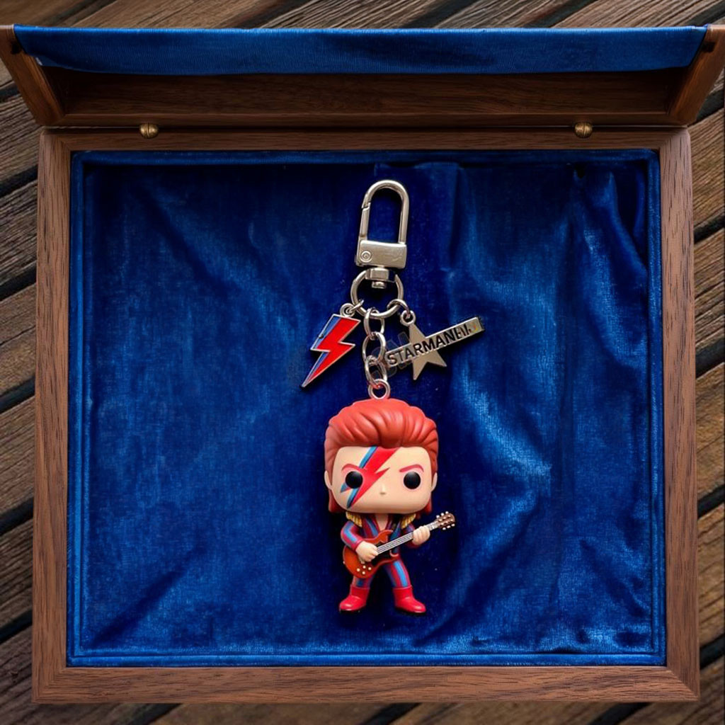 David Bowie Emotional Support Keychain David Bowie Merch Gift For Music Lovers - Kdjoy David Bowie Emotional Support Keychain David Bowie Merch Gift For Music Lovers - Kdjoy