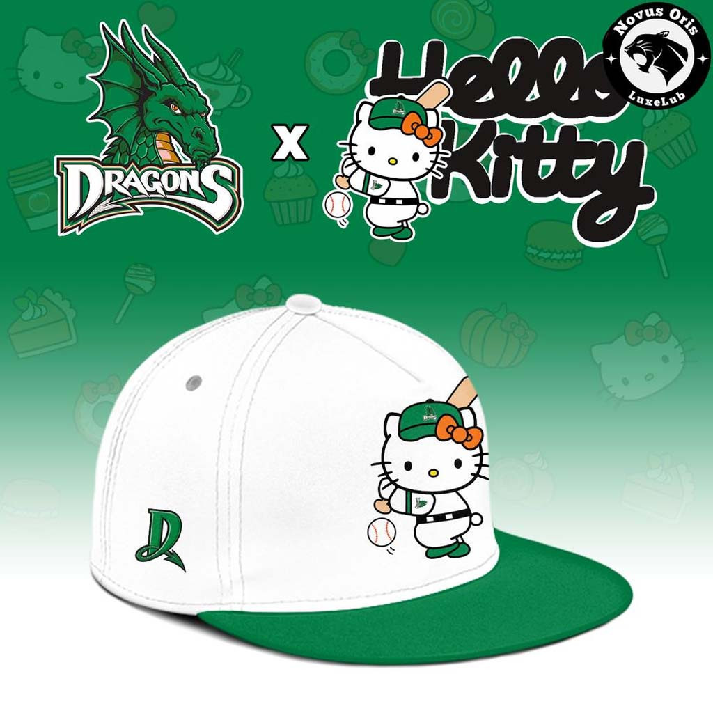 Dayton Dragons X Hello Kitty 2026 Snapback Hat Dayton Dragons Merch Gift For Baseball Fans - Kdjoy
