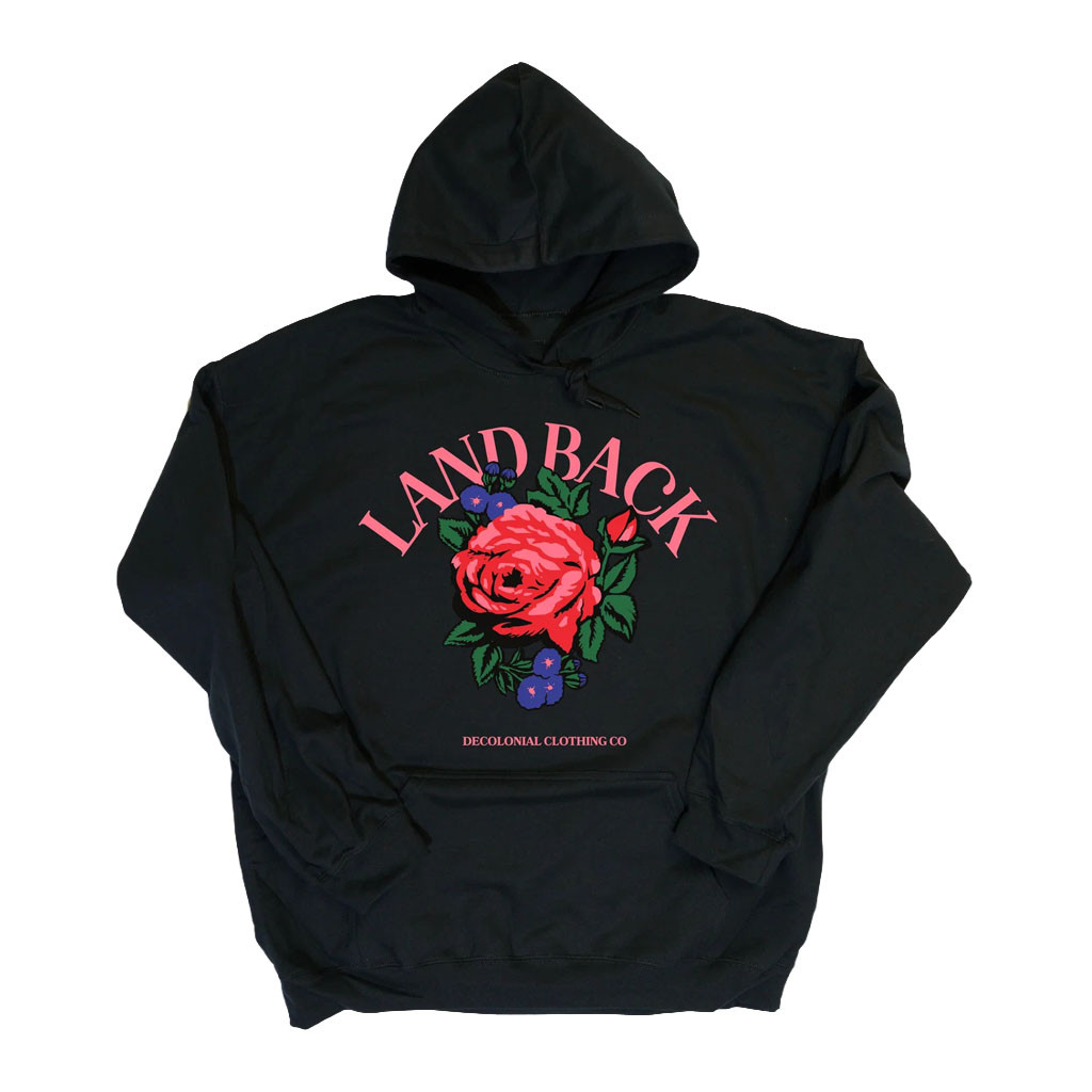 Decolonial Clothing Co Merch 2026 Rose Land Back Hoodie Political Gift Ideas - Kdjoy Decolonial Clothing Co Merch 2026 Rose Land Back Hoodie Political Gift Ideas - Kdjoy