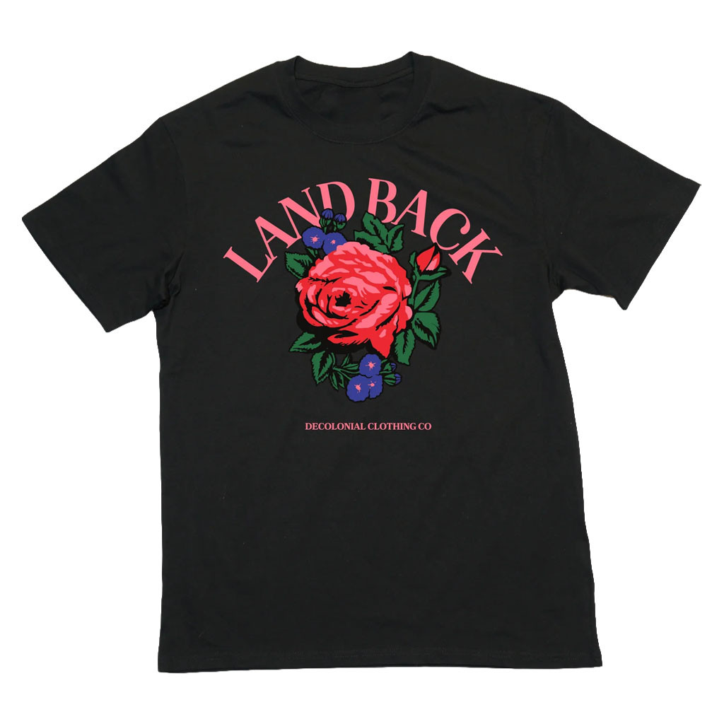 Decolonial Clothing Co Merch 2026 Rose Land Back T-Shirt Political Present - Kdjoy Decolonial Clothing Co Merch 2026 Rose Land Back T-Shirt Political Present - Kdjoy