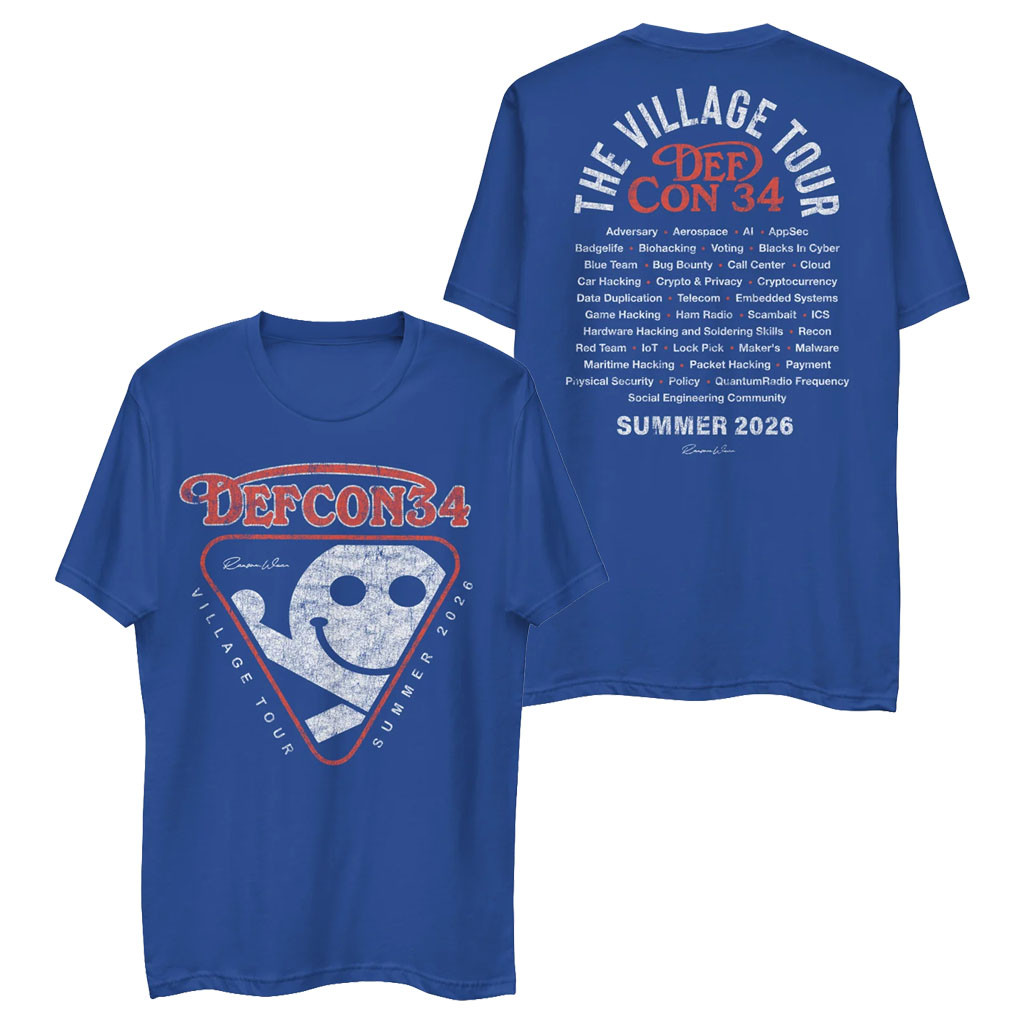 Defcon 34 Merch 2026 DC34 Village Summer Tour '26 T-Shirt Best Gift For Hacker - Kdjoy