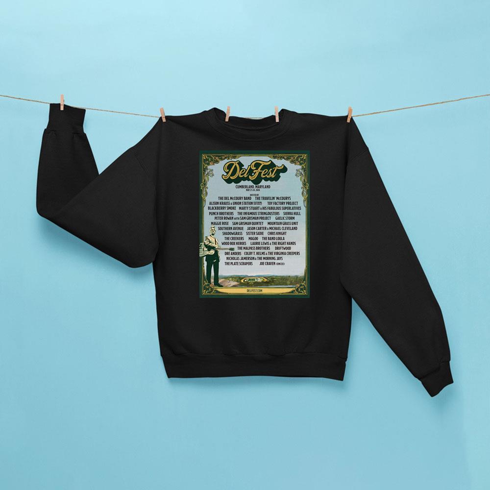 Delfest 2026 Music Festival Sweatshirt Black Gifts For Someone Who Likes Music - Kdjoy