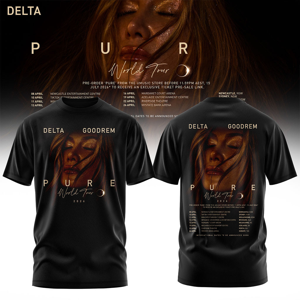 Delta Goodrem Pure World Tour T-Shirt 2026 Delta Goodrem Merch Gift Ideas For Music Lovers - Kdjoy