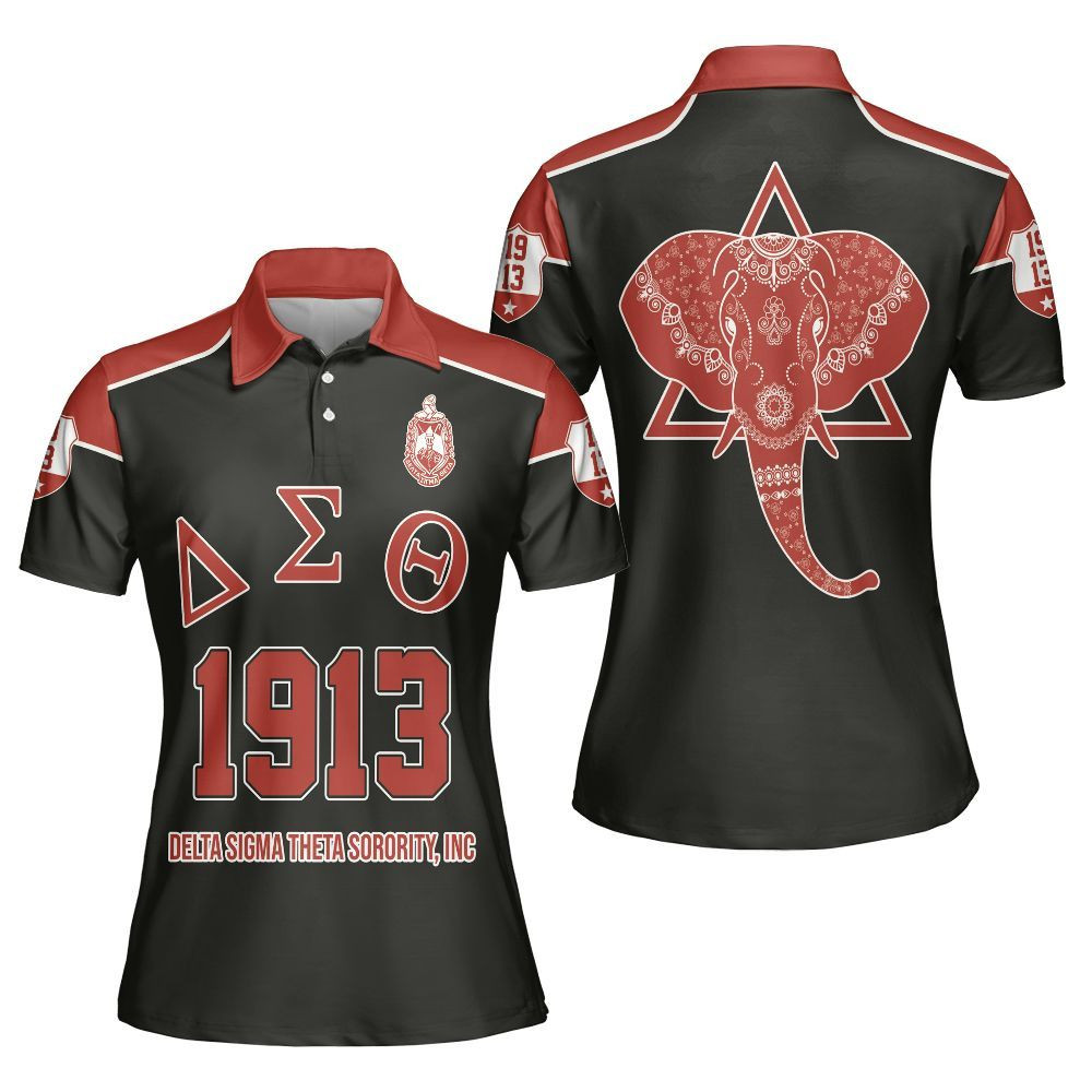 Delta Sigma Theta Elephant Sorority Since 1913 Polo Shirt Delta Sigma Theta Merch Wife Gifts - Kdjoy