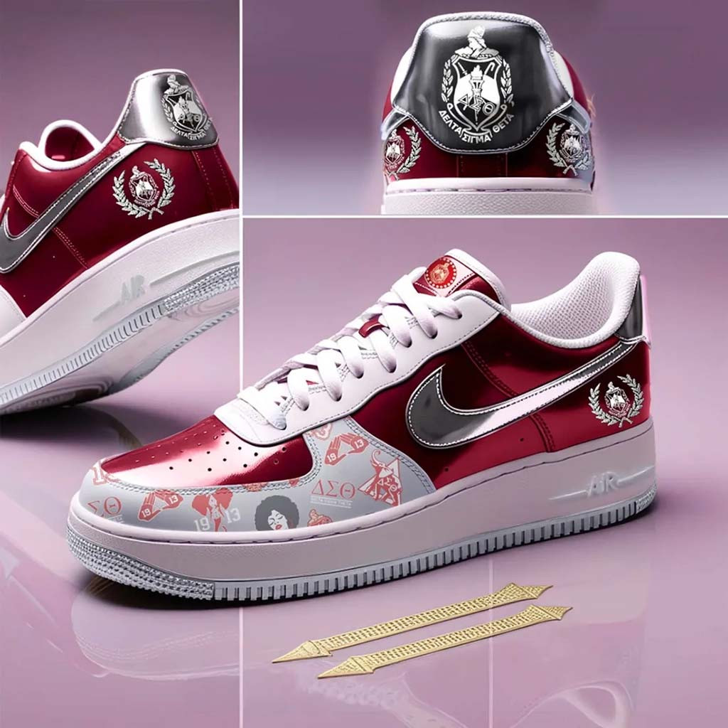 Delta Sigma Theta Emblem Shoes Sneakers 2026 DST Sorority Merch Birthday Gift For BFF - Kdjoy Delta Sigma Theta Emblem Shoes Sneakers 2026 DST Sorority Merch Birthday Gift For BFF - Kdjoy