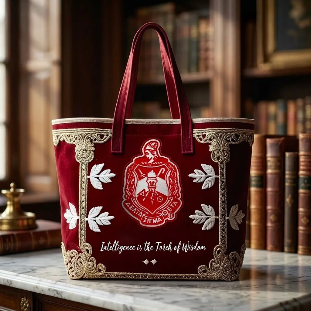 Delta Sigma Theta Intelligence Is The Torch Of Wisdom Tote Bag Best Gift for Daughters - Kdjoy