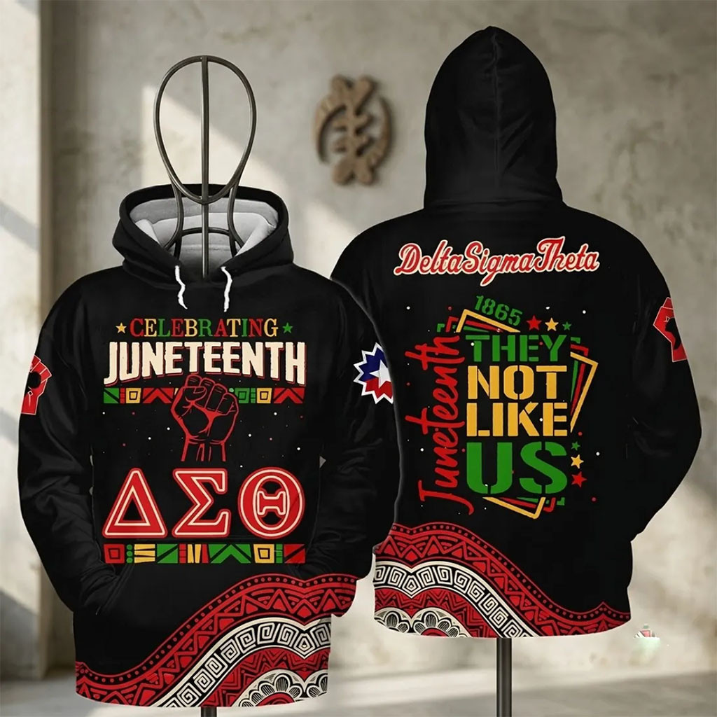 Delta Sigma Theta Juneteenth Black History Month Hoodie They Not Like Us Hoodie Gift Ideas - Kdjoy Delta Sigma Theta Juneteenth Black History Month Hoodie They Not Like Us Hoodie Gift Ideas - Kdjoy