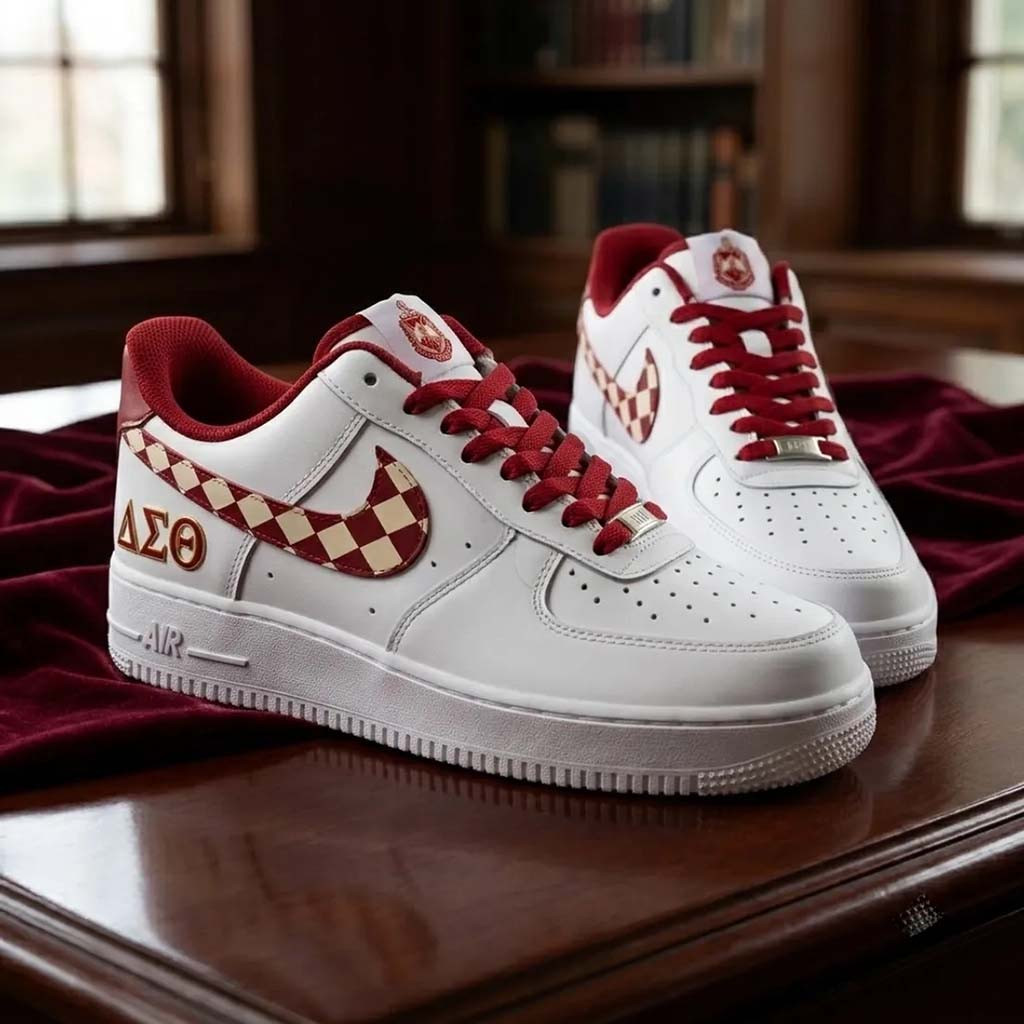 Delta Sigma Theta White Sneakers 2026 DST Sorority Merch Meaningful Gift For Her - Kdjoy