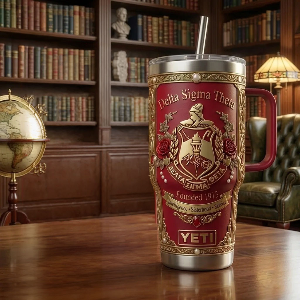 Delta Sigma Theta YETI Stanley Tumbler Intelligence Sisterhood Service Travel Cup Gift For Her - Kdjoy
