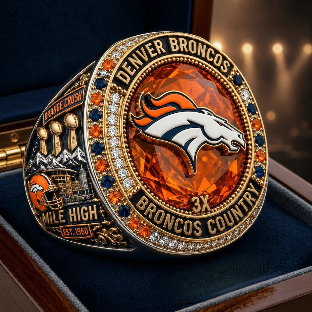 Denver Broncos 3X Championship Orange Crush Ring Denver Broncos Merch Gift For Football Fans - Kdjoy Denver Broncos 3X Championship Orange Crush Ring Denver Broncos Merch Gift For Football Fans - Kdjoy
