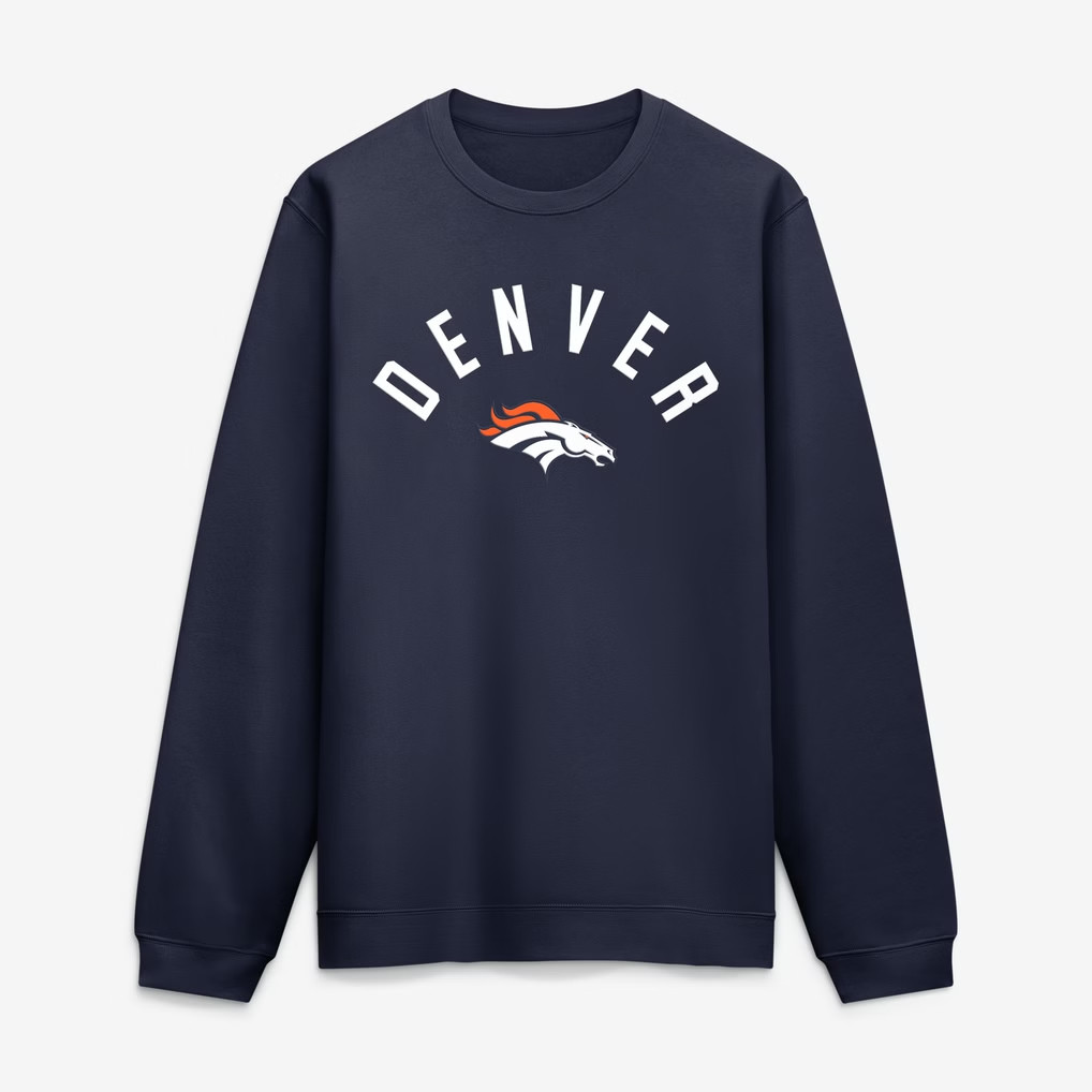 Denver Broncos Merch 2026 Denver Broncos Primetime Club Sweatshirt Navy Gift For Game Day - Kdjoy