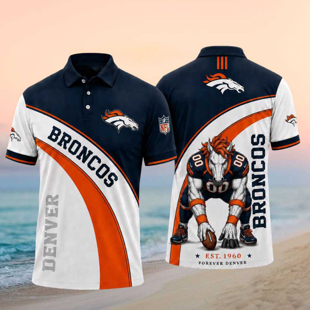 Denver Broncos Merch Broncos Est 1960 Forever Denver Polo Shirt Gifts For Football Fans - Kdjoy Denver Broncos Merch Broncos Est 1960 Forever Denver Polo Shirt Gifts For Football Fans - Kdjoy