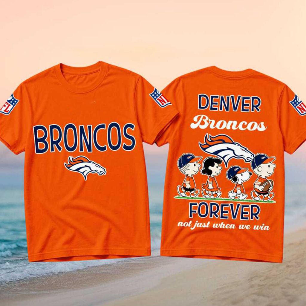 Denver Broncos Snoopy Peanuts Football Forever Shirt Denver Broncos Merch Present For Fans - Kdjoy Denver Broncos Snoopy Peanuts Football Forever Shirt Denver Broncos Merch Present For Fans - Kdjoy