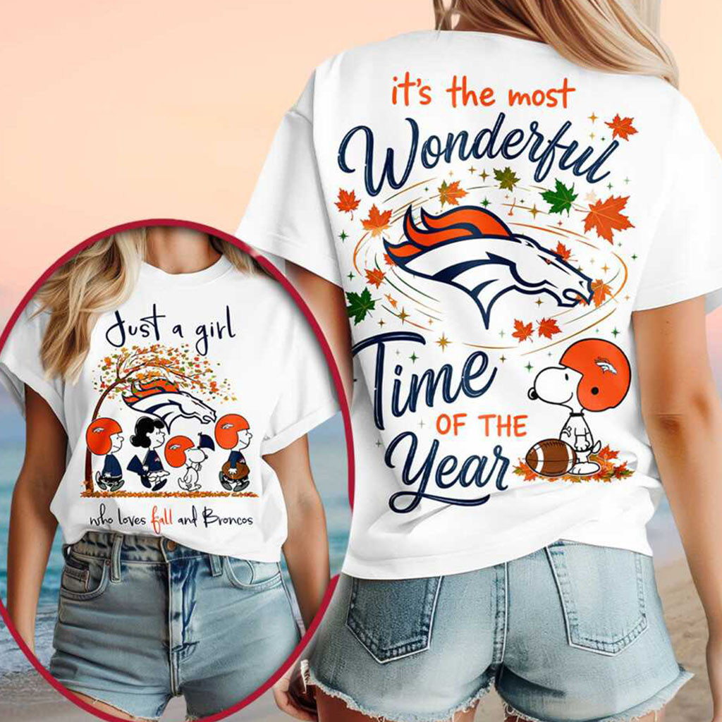 Denver Tigers Snoopy Autumn Fall Leaves Time Shirt Denver Tigers Merch Gift For Football Lover - Kdjoy