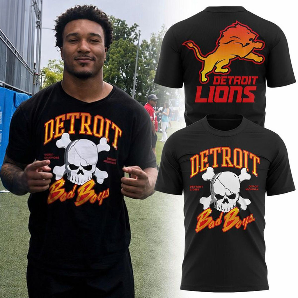 Detroit Lions Bad Boys Skull 2026 T-Shirt Detroit Lions Merch Gifts For Your Boyfriend - Kdjoy