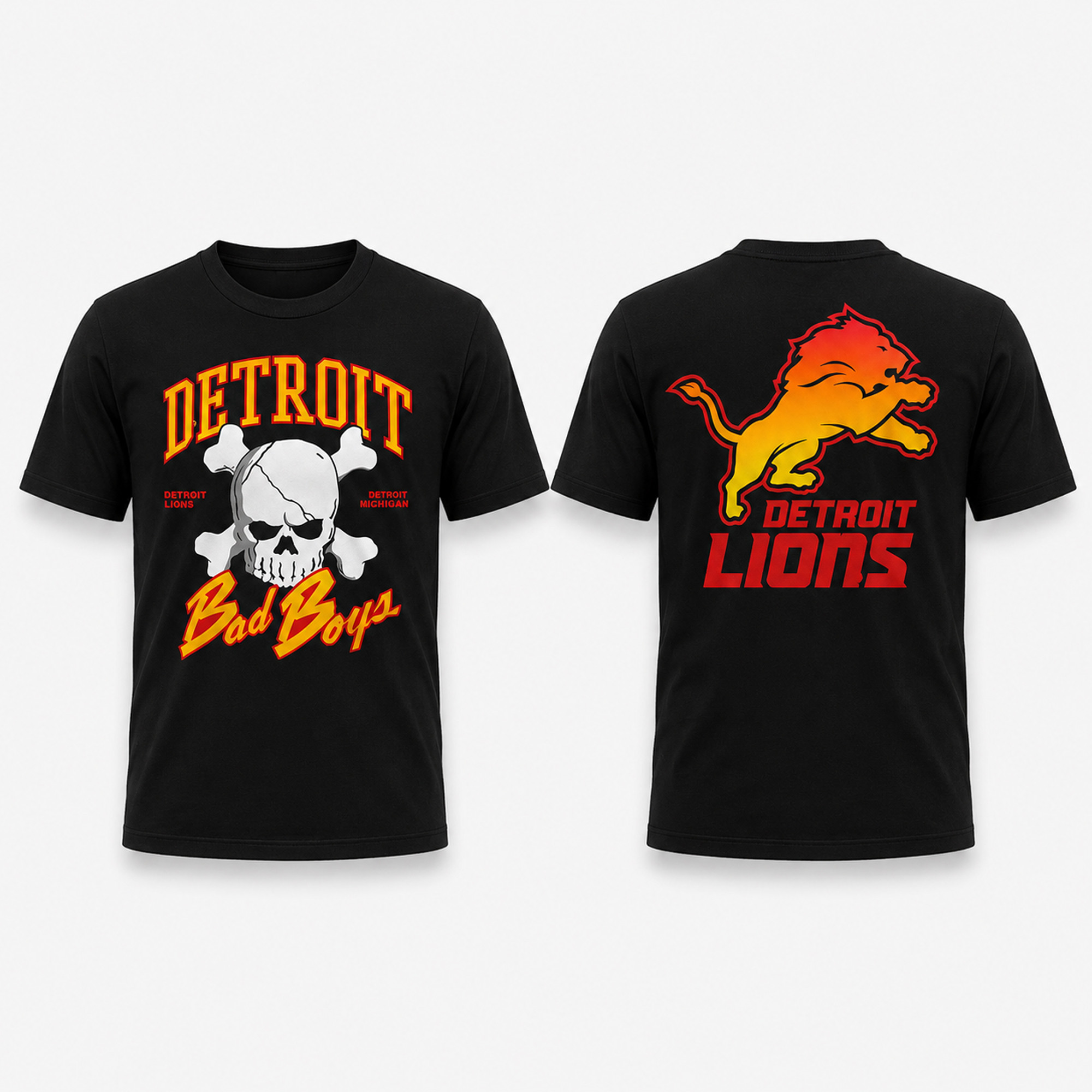 Detroit Lions Bad Boys Skull Shirt Detroit Lions Merch Gift Ideas For Brothers - Kdjoy