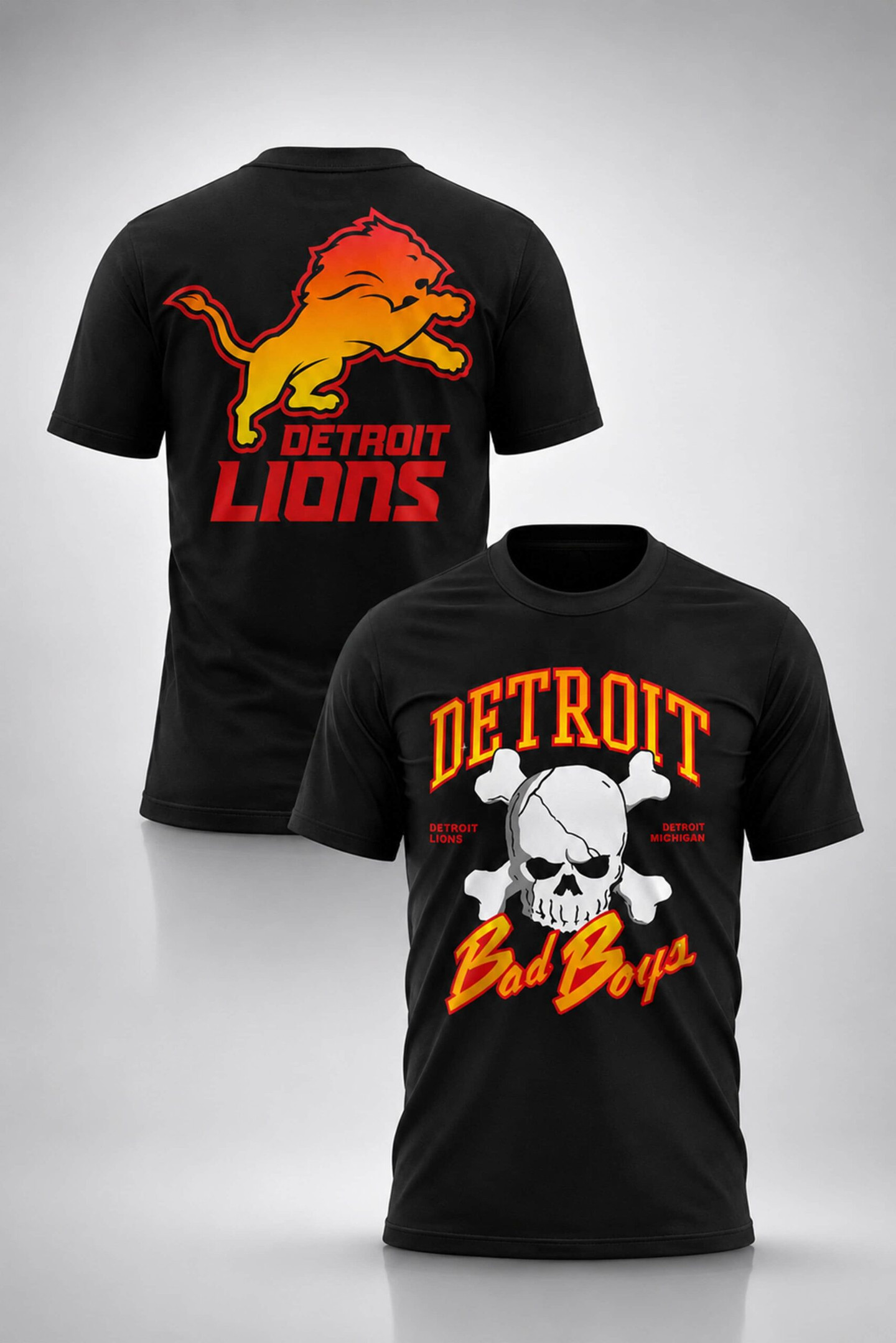 Detroit Lions Bad Boys Skull Shirt Lions Merch Gift Ideas For Football Lovers - Kdjoy