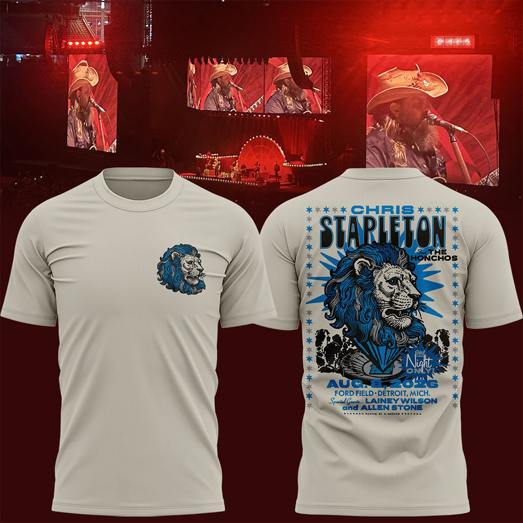 Detroit Lions Chris Stapleton Ford Field All-American T-Shirt Chris Stapleton Merch Fan Gifts - Kdjoy