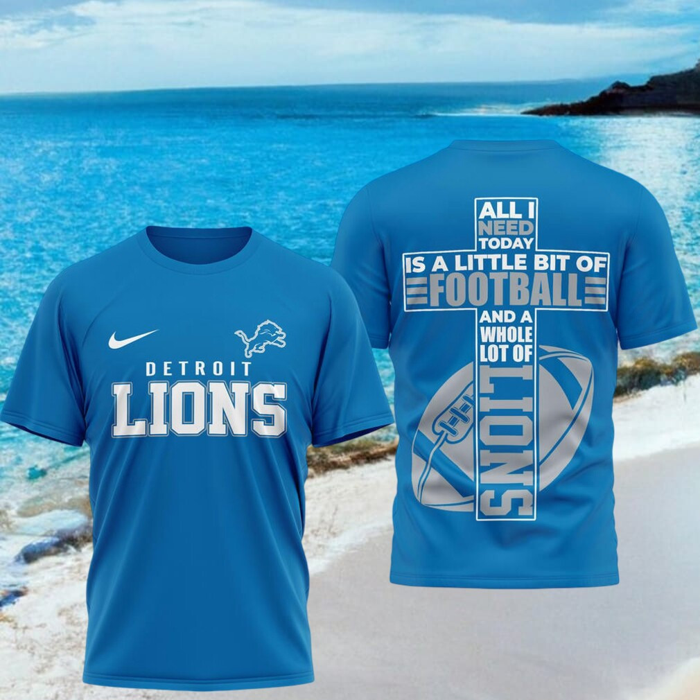 Detroit Lions Cross Football Faith Shirt Detroit Lions Merch Christian Gift For Game Day - Kdjoy