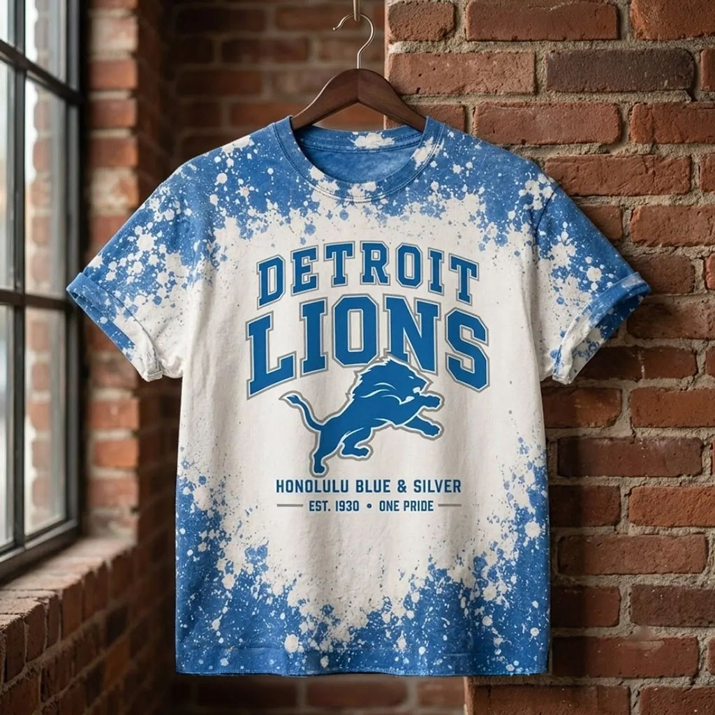 Detroit Lions Honolulu Blue And Silver T-Shirt One Pride Shirt Detroit Lions Merch Fan Gifts - Kdjoy Detroit Lions Honolulu Blue And Silver T-Shirt One Pride Shirt Detroit Lions Merch Fan Gifts - Kdjoy