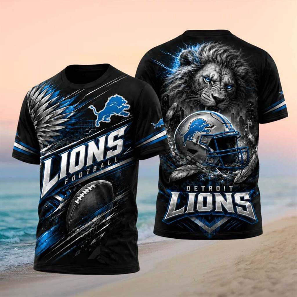 Detroit Lions Lion Mascot Football Graphic Shirt Lions Merch Best Gift For Football Lovers - Kdjoy