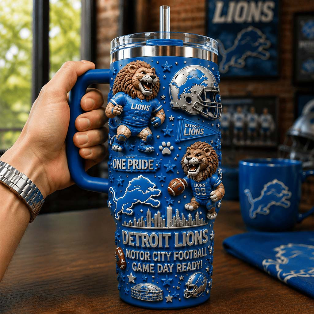 Detroit Lions Merch Motor City Football Game Day Ready Tumbler Gifts For Football Fan - Kdjoy Detroit Lions Merch Motor City Football Game Day Ready Tumbler Gifts For Football Fan - Kdjoy