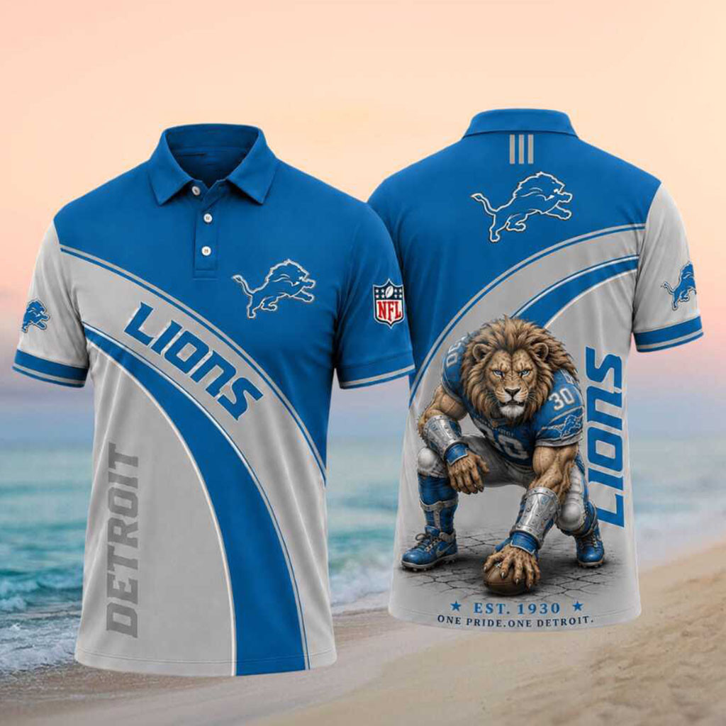 Detroit Lions Merch One Pride One Detroit Polo Shirt Best Gift For Football Lovers - Kdjoy Detroit Lions Merch One Pride One Detroit Polo Shirt Best Gift For Football Lovers - Kdjoy