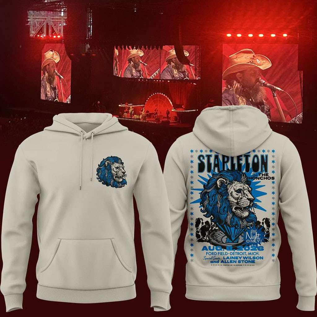 Detroit Lions X Chris Stapleton Show 2026 Hoodie Chris Stapleton Merch Gift For Music Lovers - Kdjoy