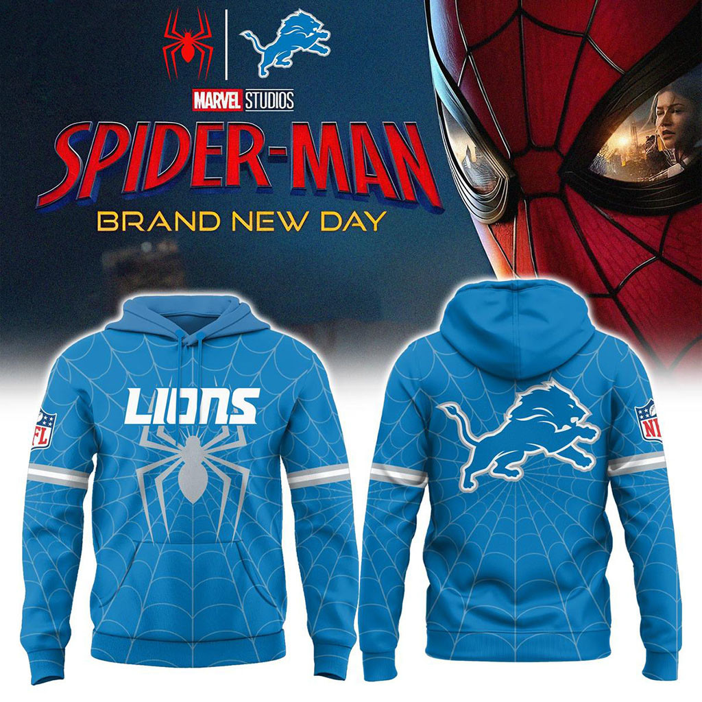Detroit Lions X Spider Man 2026 Hoodie Detroit Lions Merch Presents For Football Lovers - Kdjoy Detroit Lions X Spider Man 2026 Hoodie Detroit Lions Merch Presents For Football Lovers - Kdjoy